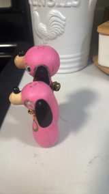 Vintage Pink Wood Poodle Salt and Pepper Shakers - Image 2