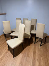 Set of 8 Upholstered High Back Dining Chairs - Image 1
