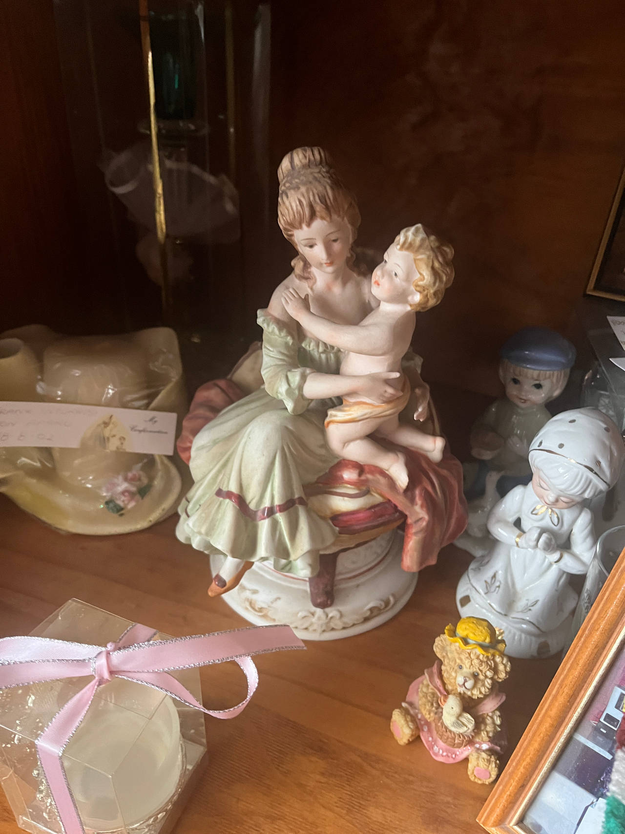 Porcelain Mother and Child Figurine