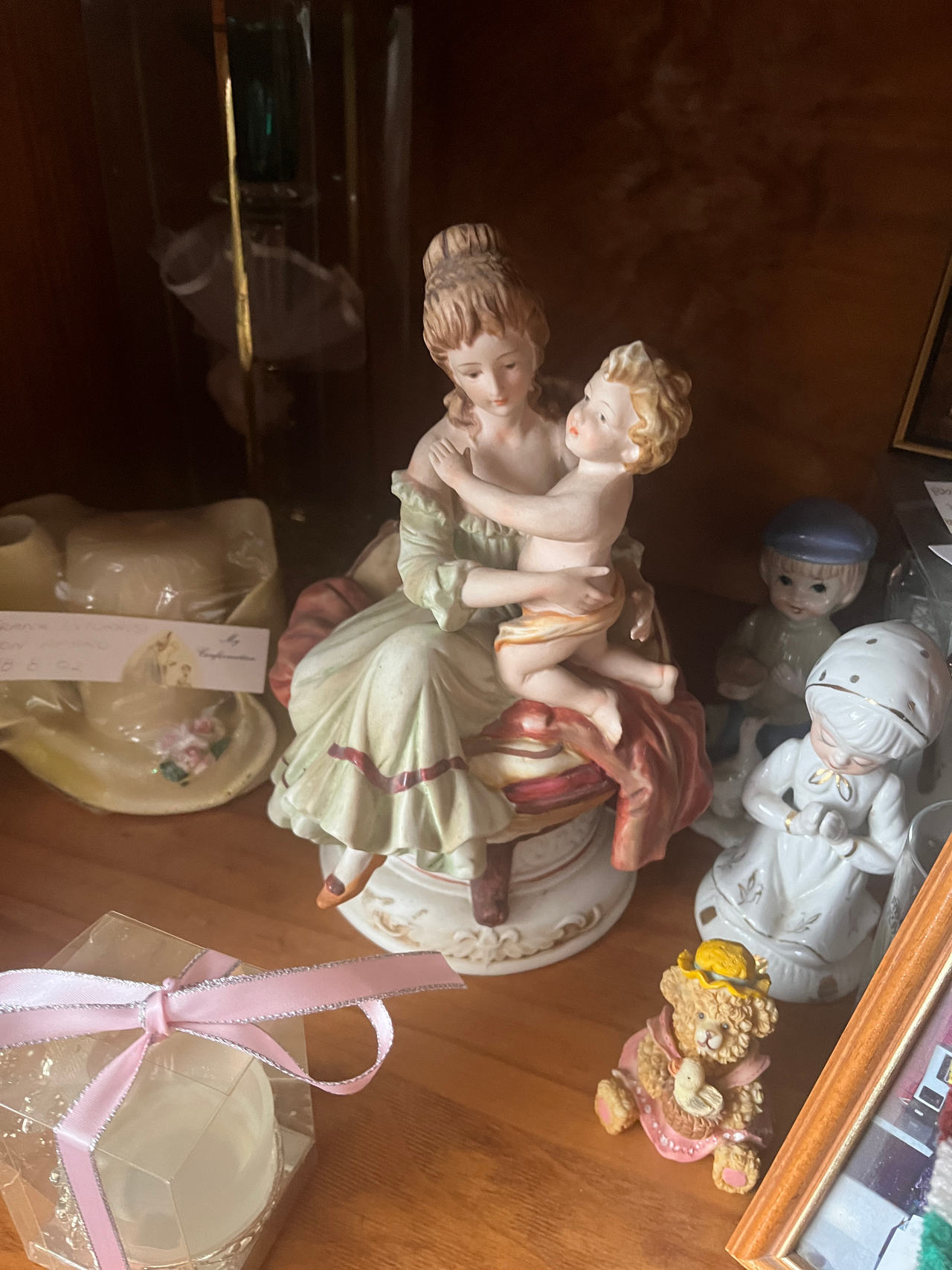 Porcelain Mother and Child Figurine