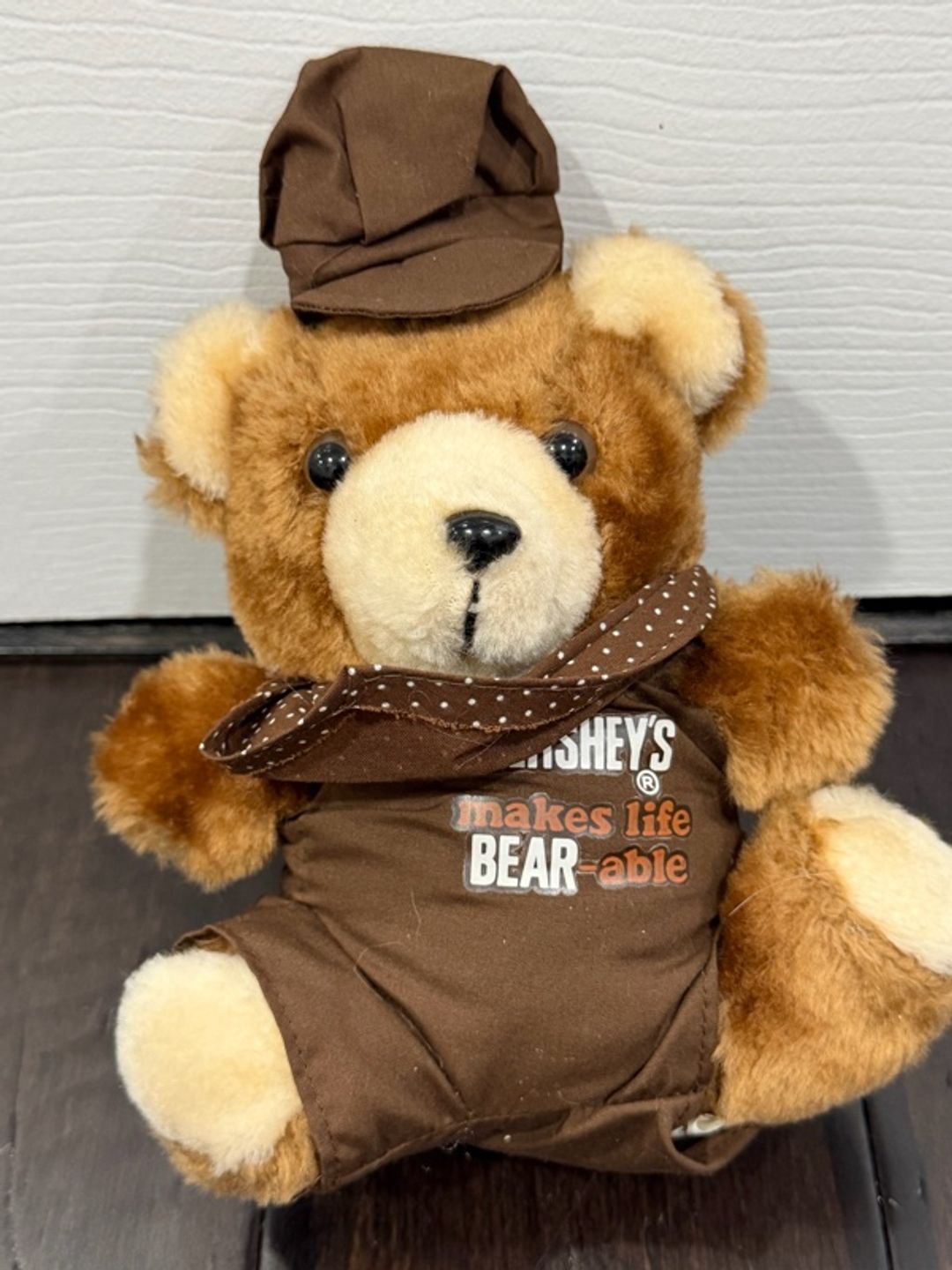 Hershey's Chocolate Teddy Bear Plush 8" Vintage