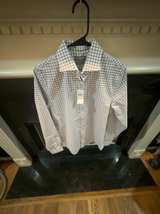 NWT Michael Kors Men's Purple Pinstripe Dress Shirt Size Medium 15 32/33 - Image 1