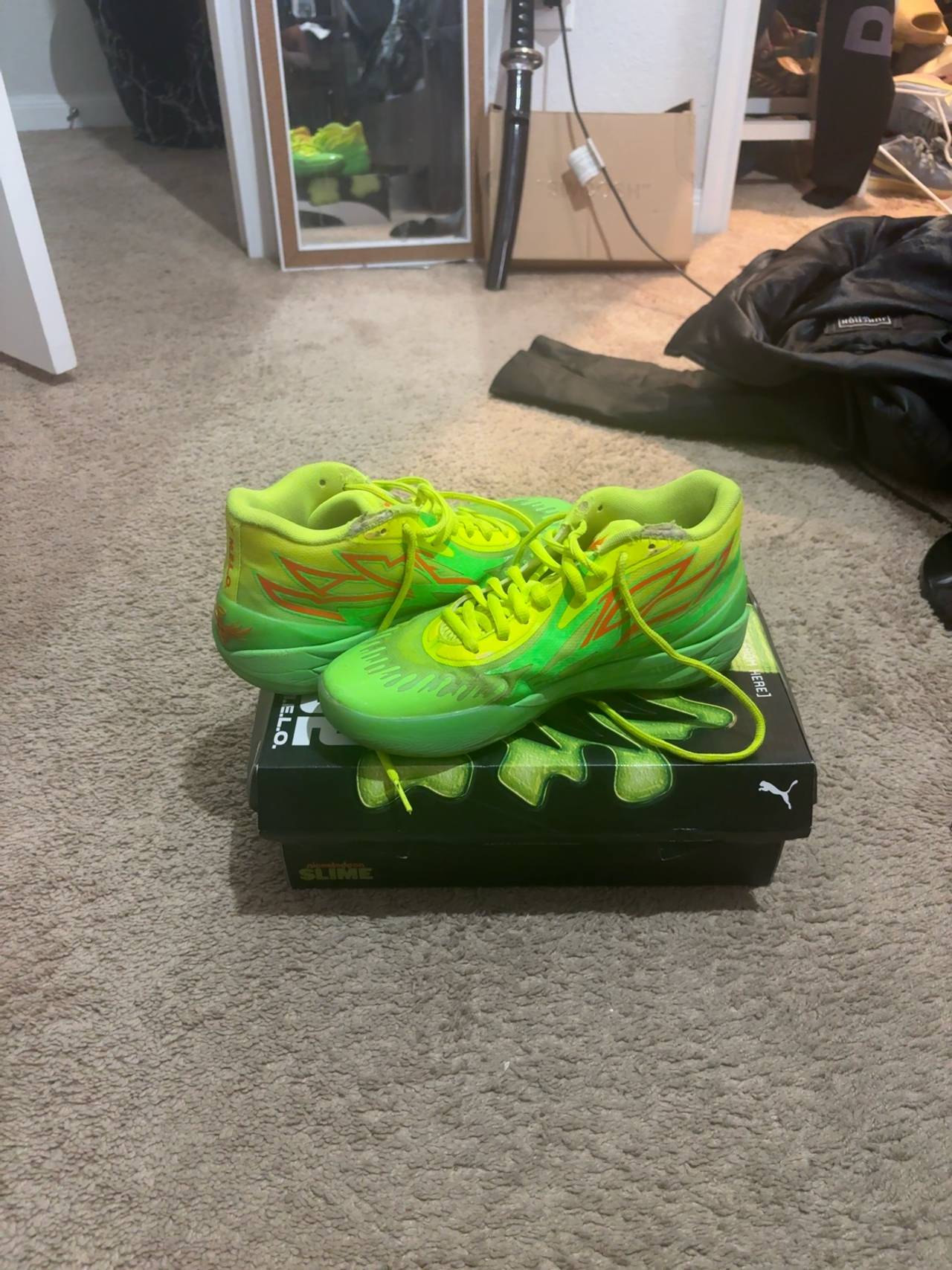 Puma LaMelo Ball MB.02 Nickelodeon Slime Green Sneakers