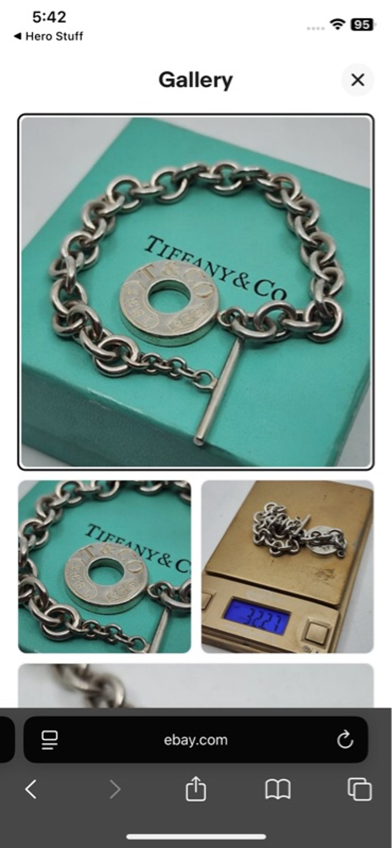 Tiffany & Co. 1837 Toggle Bracelet Silver