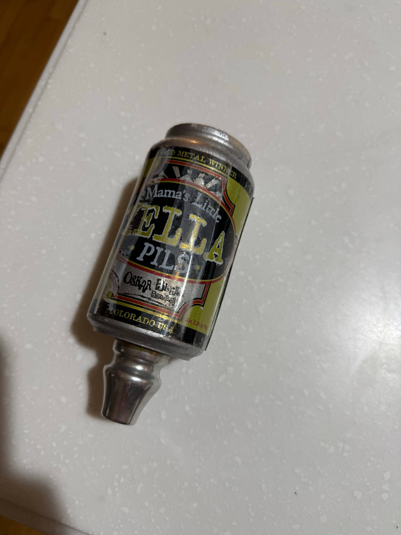 Oskar Blues Mama's Little Yella Pils Tap Handle