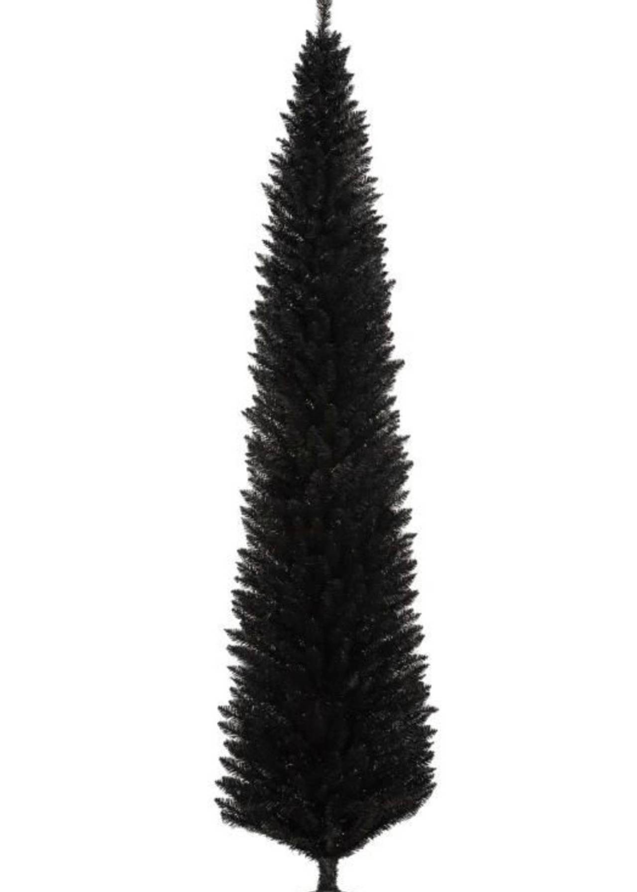 Vickerman 7' Black Pencil Artificial Christmas Tree