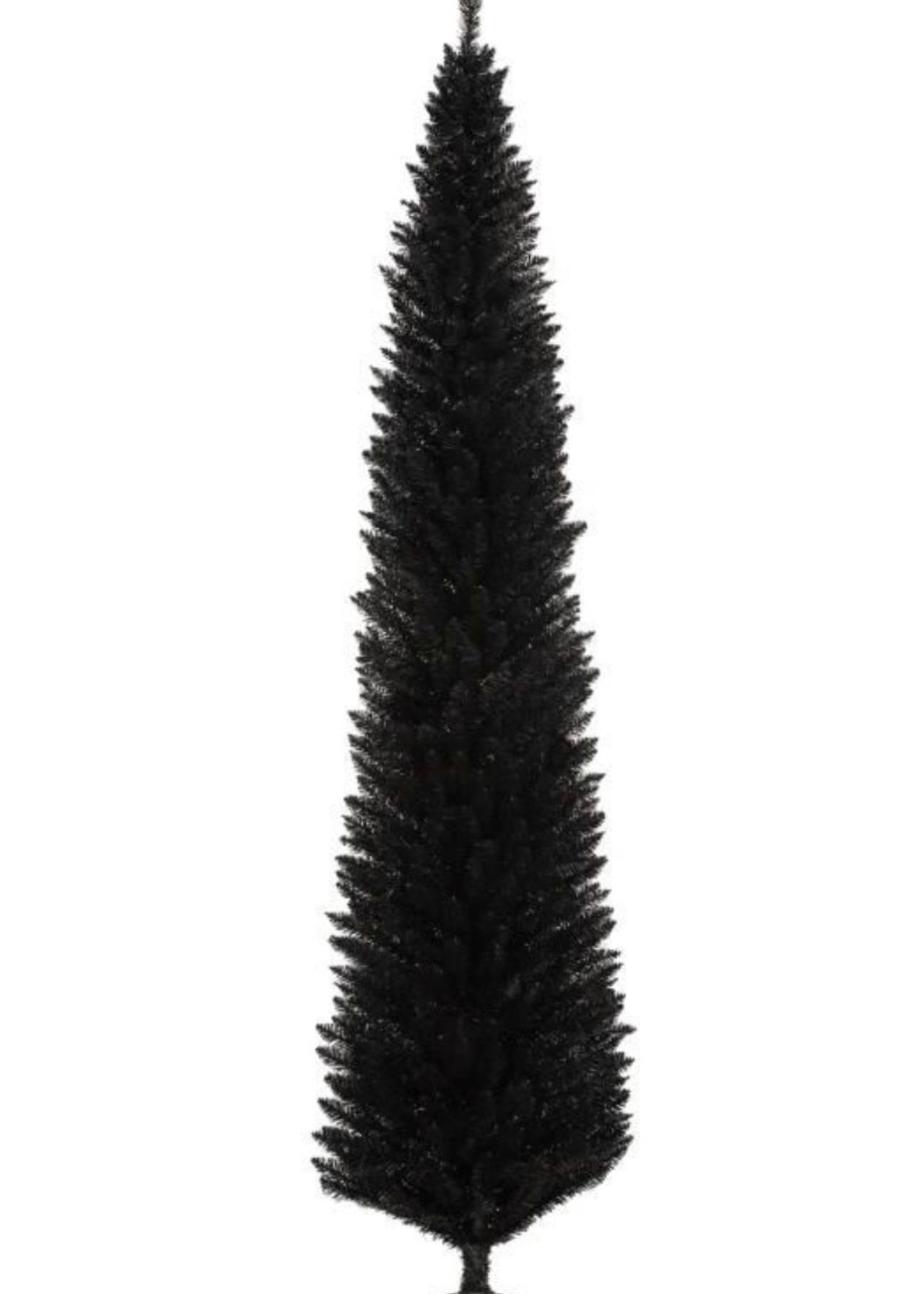 Vickerman 7' Black Pencil Artificial Christmas Tree