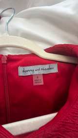 Red Sleeveless Textured A-Line Dress - Image 2