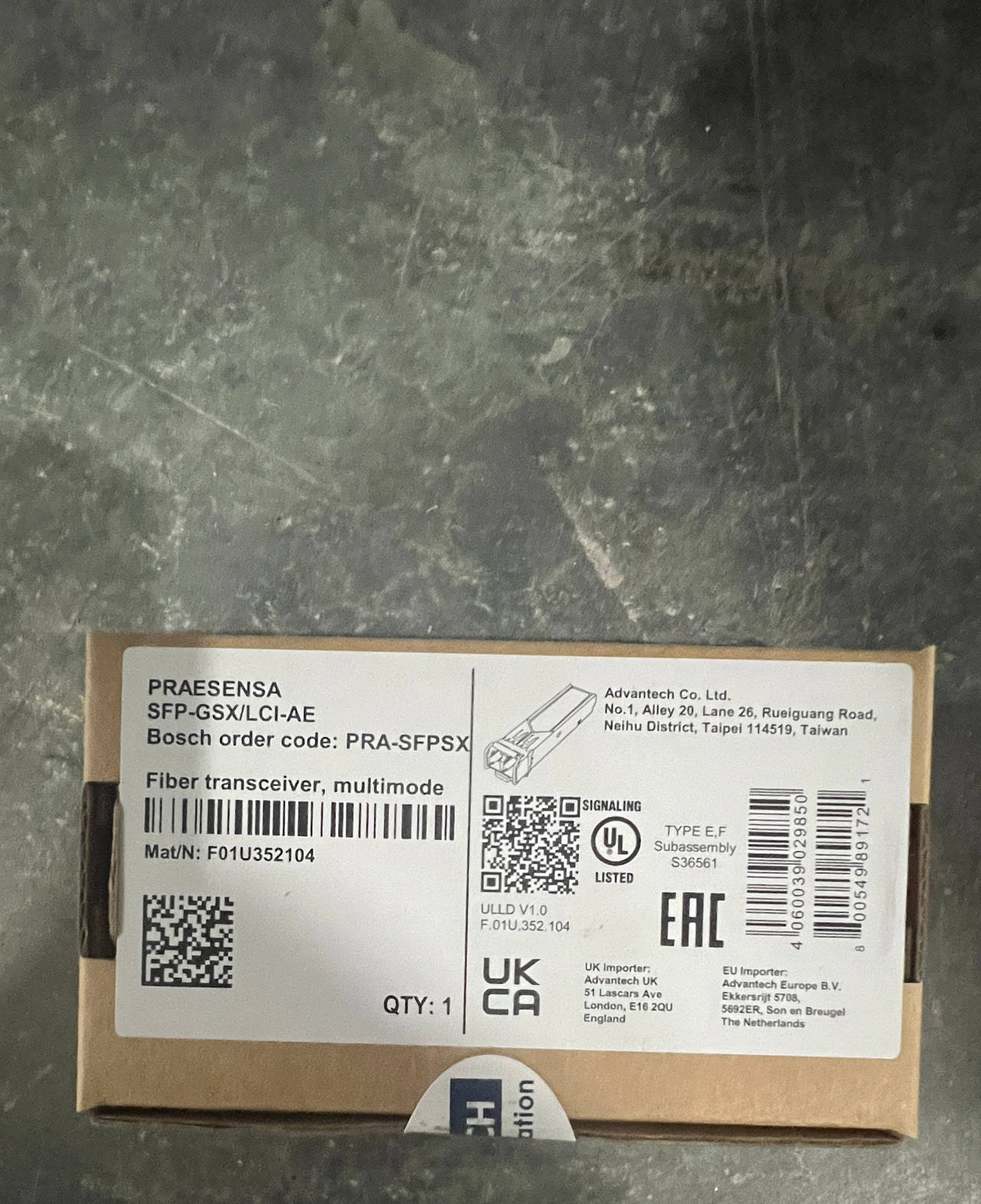 Bosch PRAESENSA SFP-GSX/LCI-AE Fiber Transceiver