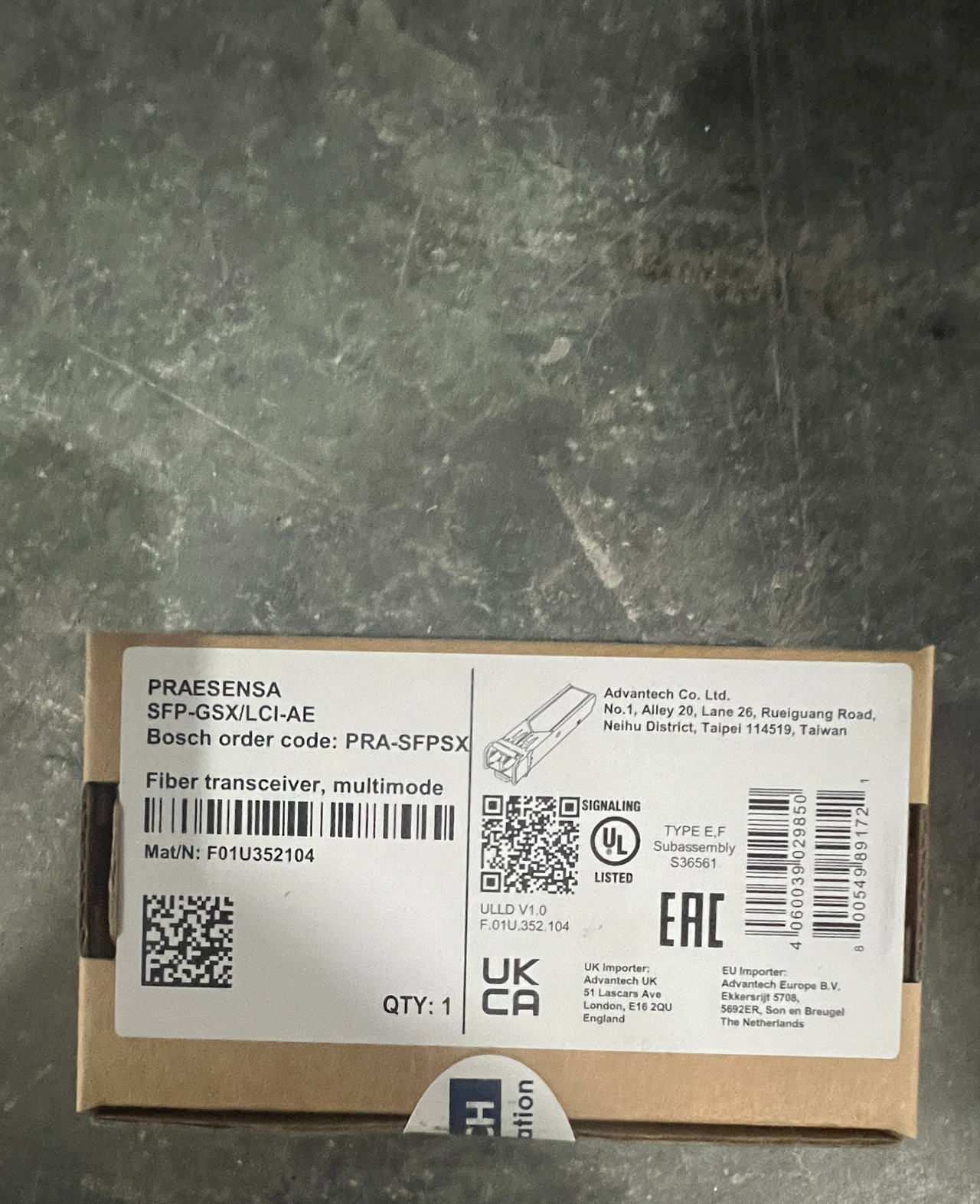 Bosch PRAESENSA SFP-GSX/LCI-AE Fiber Transceiver