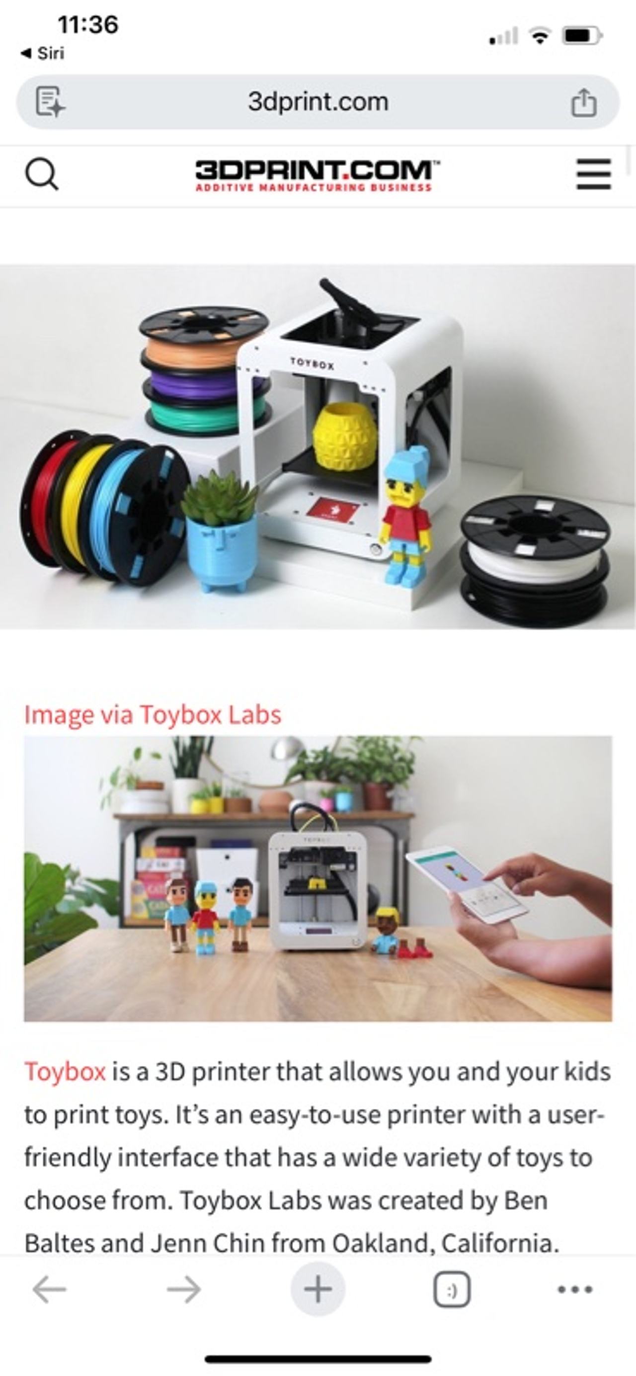 Toybox 3D Printer White