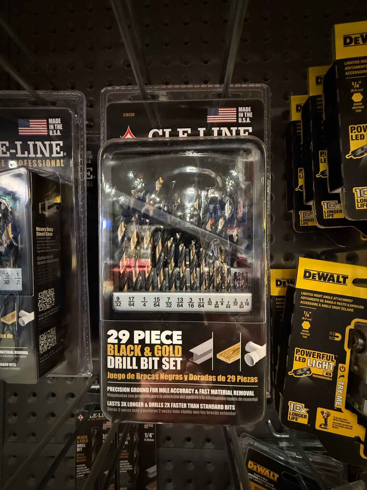 CLE-LINE 29 Piece Black & Gold Drill Bit Set