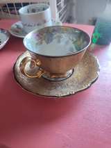 Vintage Lefton Gold Encrusted Floral Teacup and Saucer Set - Image 2