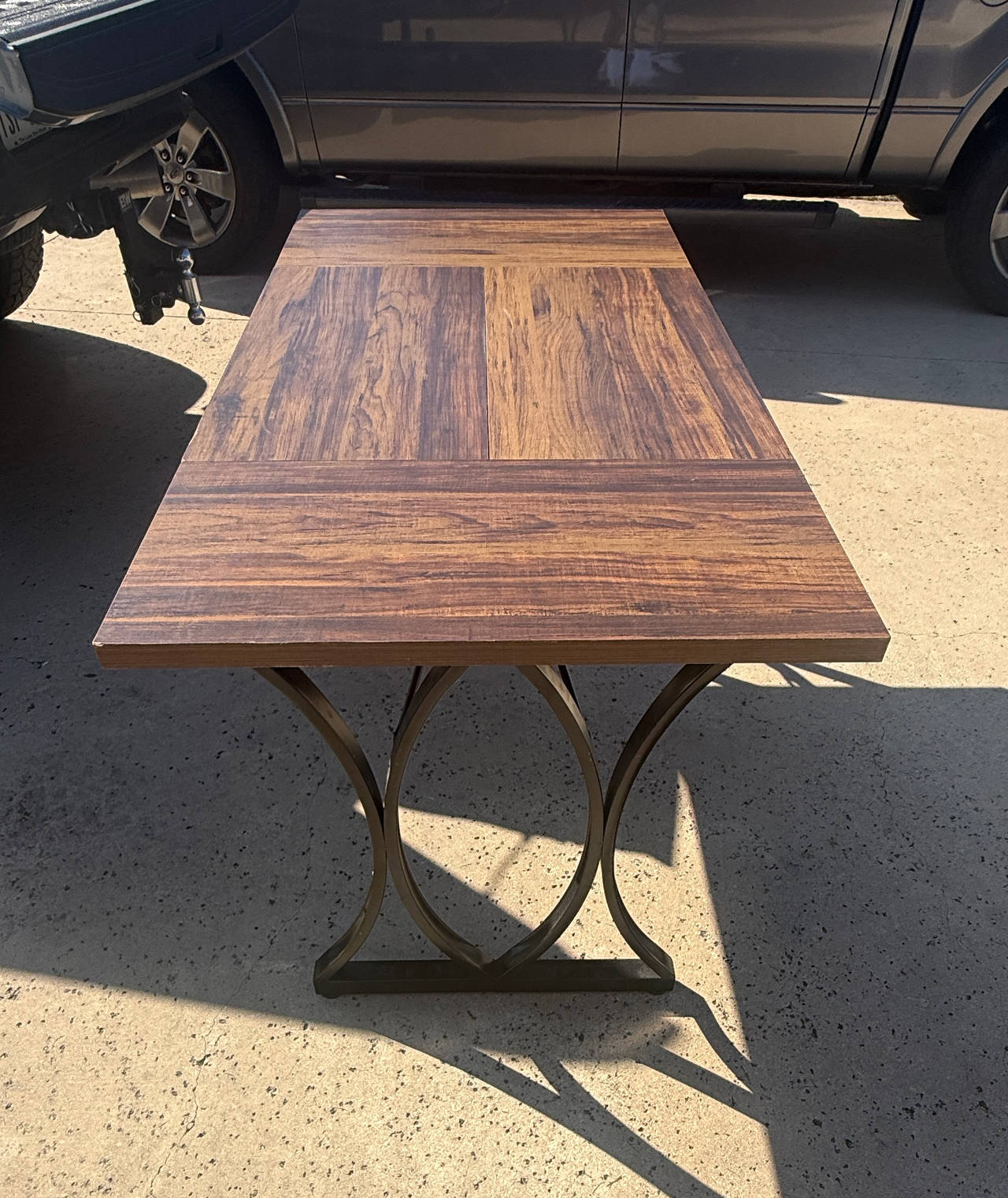 Rectangular Wood and Metal Desk