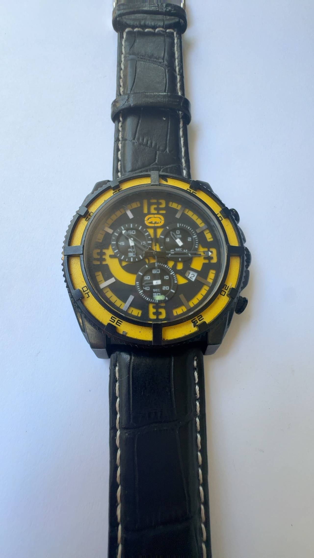 Marc Ecko Rhino Chronograph Black Case Men's Watch