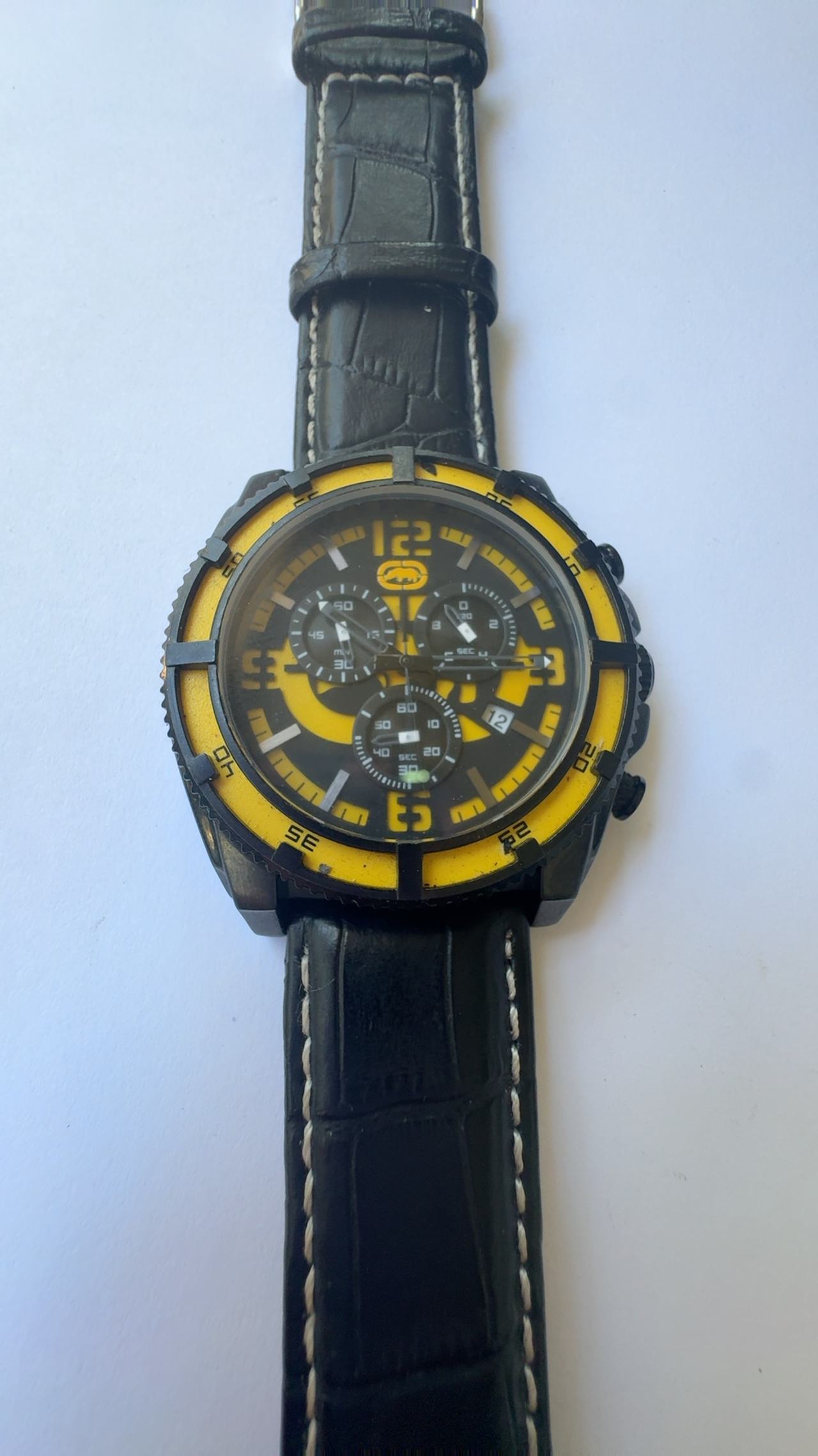 Marc Ecko Rhino Chronograph Black Case Men's Watch
