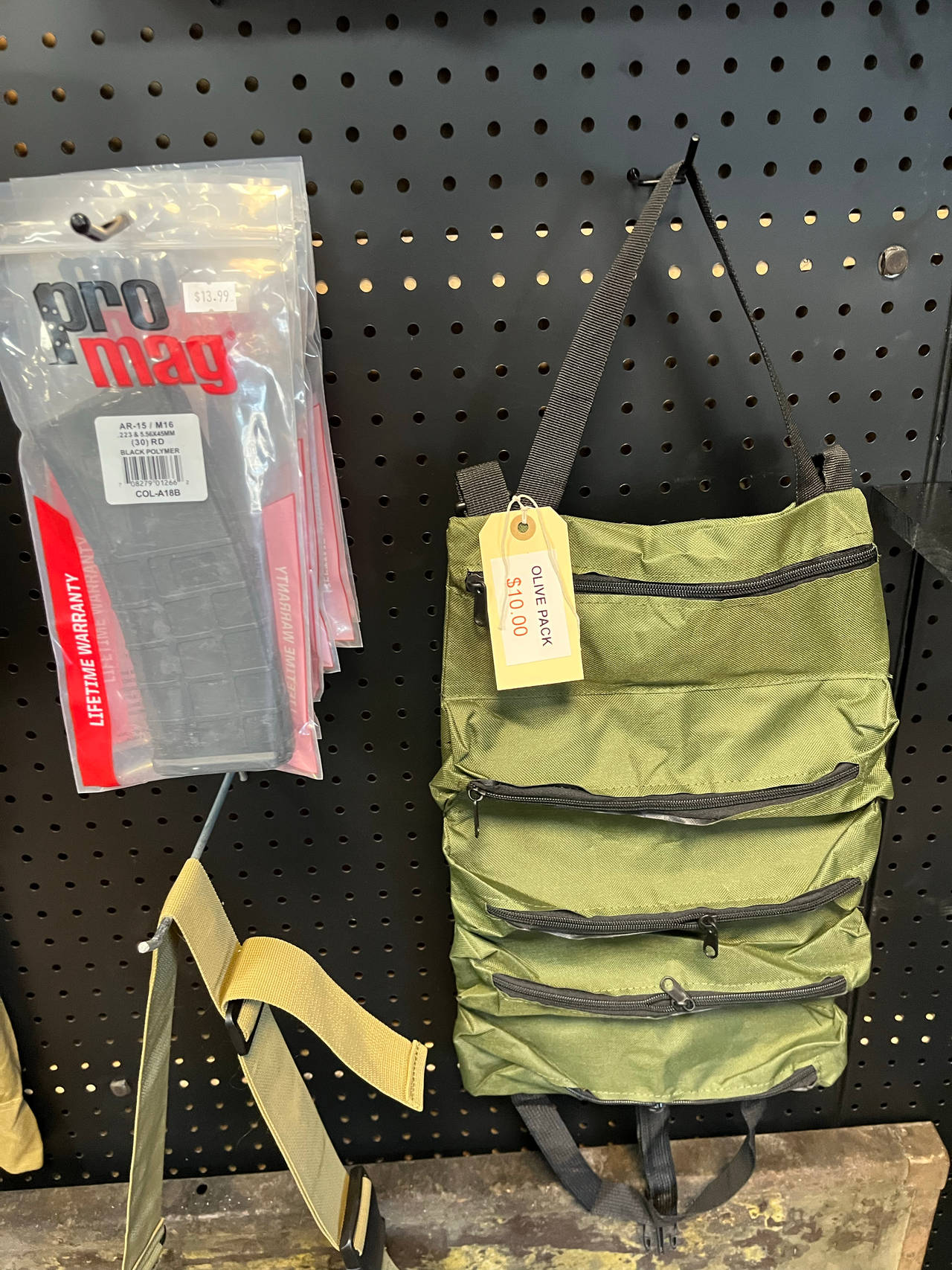 Olive Green Roll Up Tool Bag Organizer
