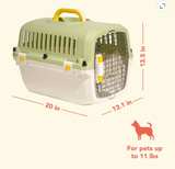 Travel Pet Kennel NEW 20" Plastic with Clip On Bowl Green - Image 7