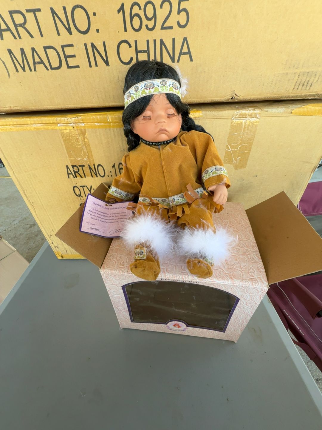 Emerald Dolls Porcelain Native American Doll – Little Willie