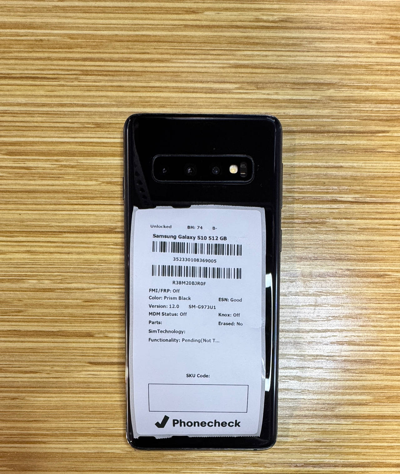 Samsung Galaxy S10 512GB Prism Black (Unlocked)