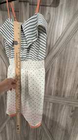 Xhilaration Striped and Polka Dot Dress small orange black white - Image 5