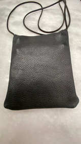 ROOTS Small Black Leather Crossbody Bag - Image 3