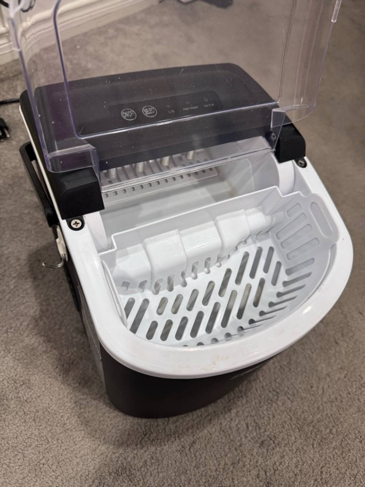 Portable Countertop Ice Maker Black with Handle