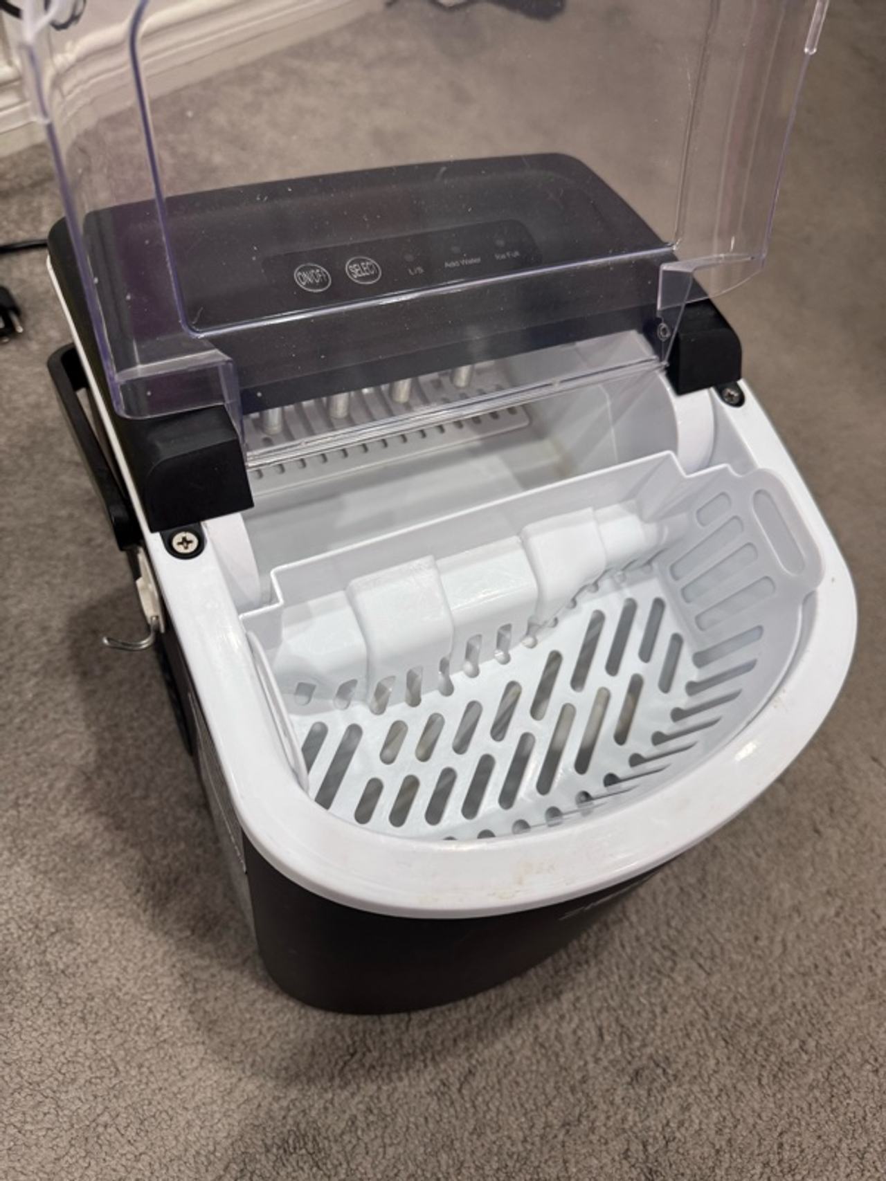 Portable Countertop Ice Maker Black with Handle