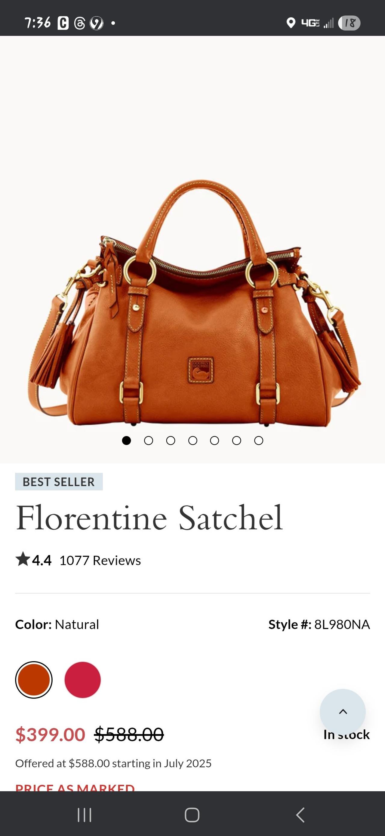 Dooney & Bourke Florentine Satchel