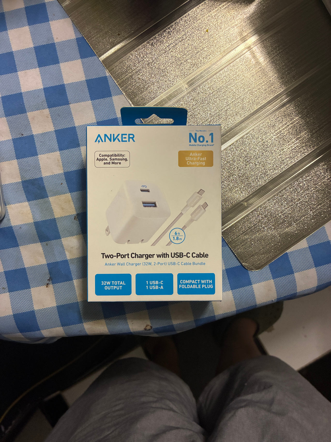 Anker Two-Port Charger with USB-C Cable