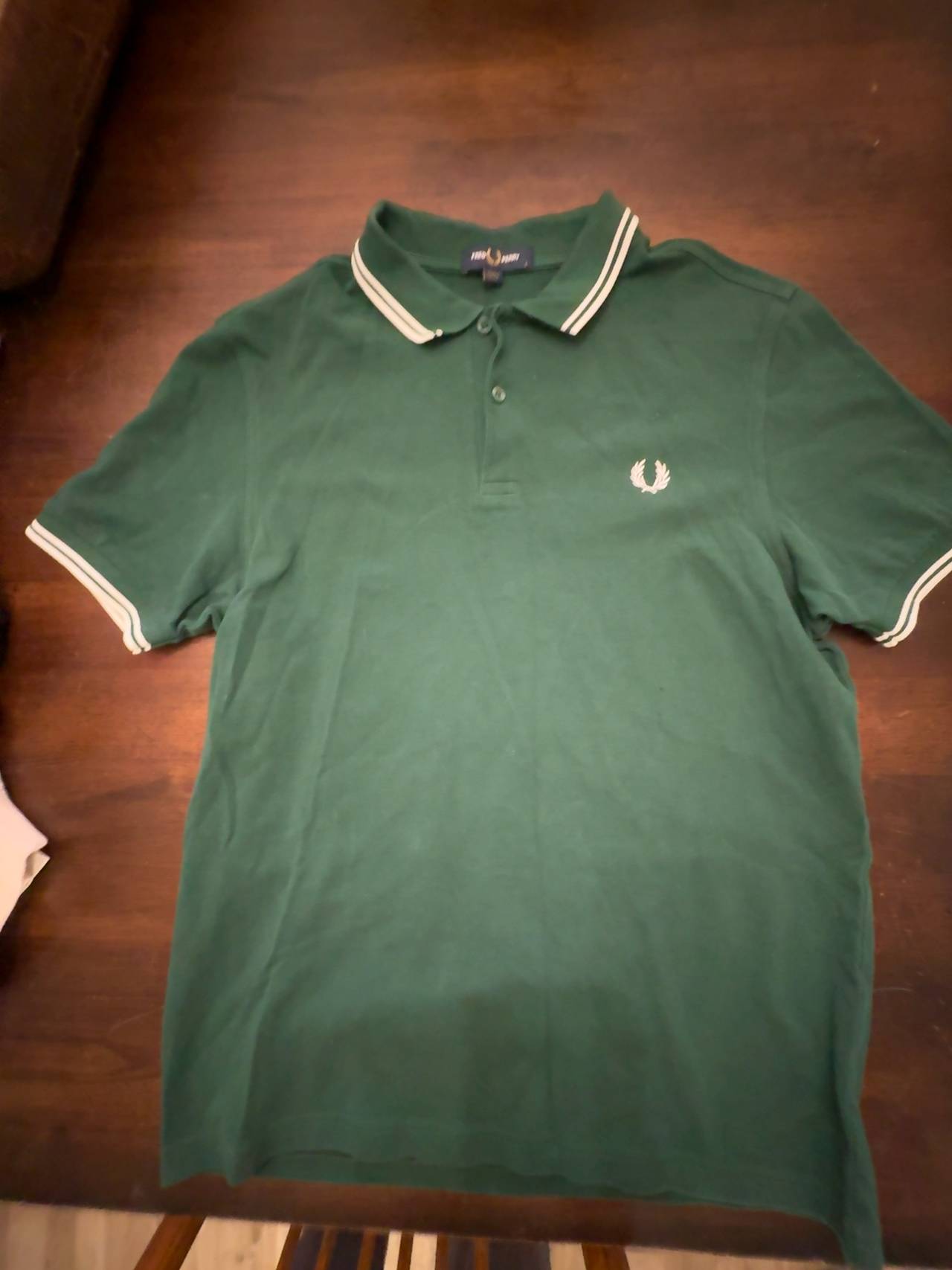 Fred Perry Twin Tipped Polo Shirt Green: Large