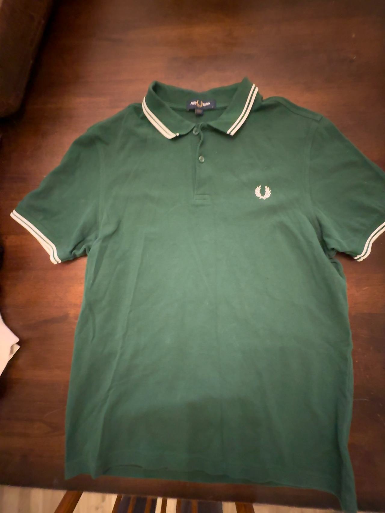 Fred Perry Twin Tipped Polo Shirt Green: Large