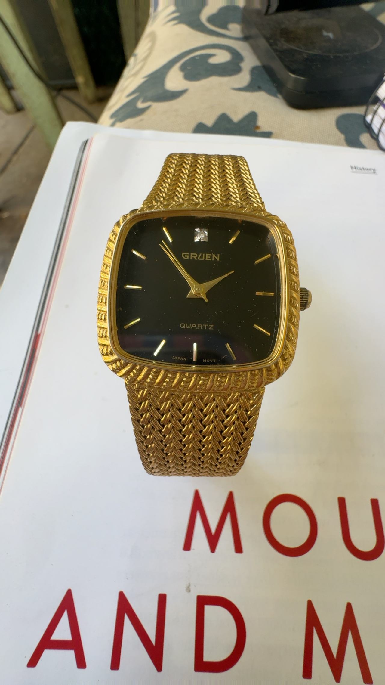 Gruen Vintage Gold-Tone Quartz Watch