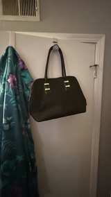 Black Leather Coach Satchel Bag with Silver Hardware - Image 2