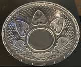 Kim Glass Bowl with Fleur De Lis and Rose Design 7" - Image 2