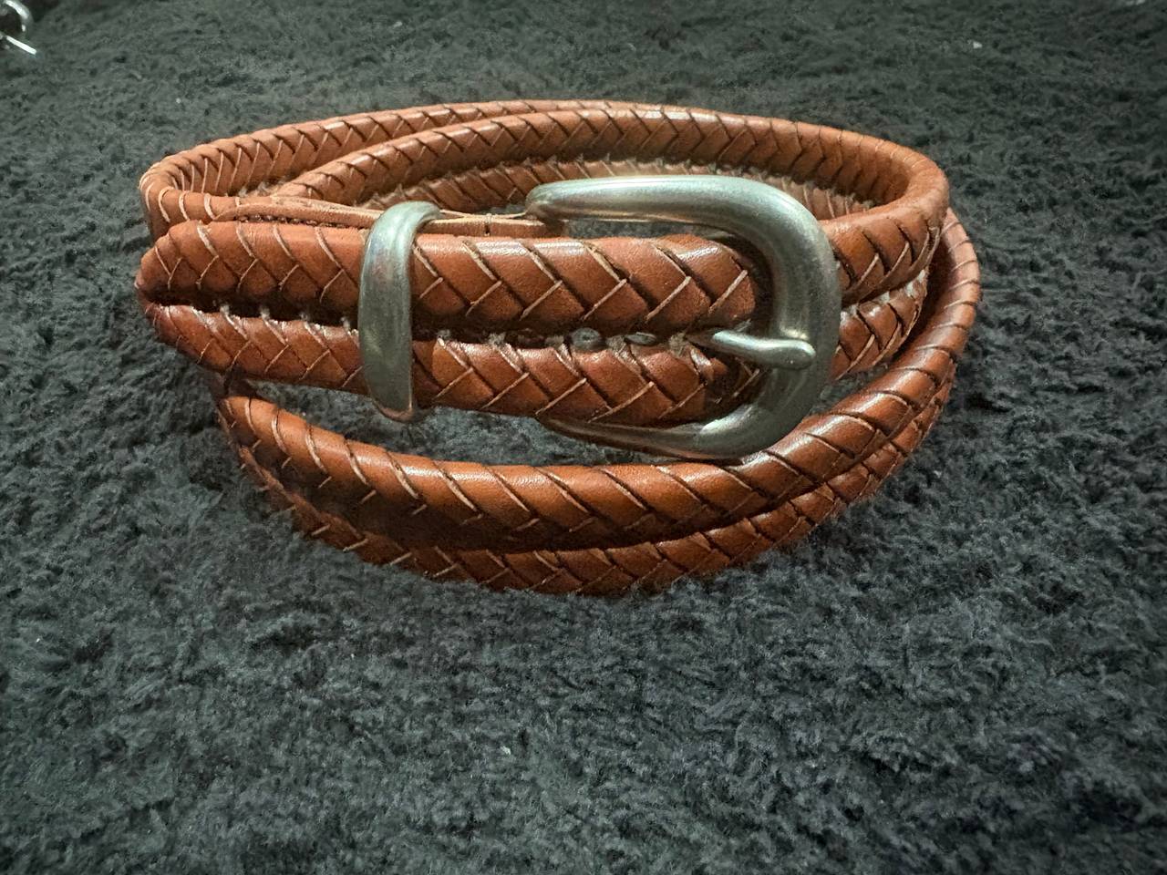 Coach Men's Braided Leather Belt 5022