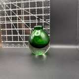 Green Sommerso Art Glass Bud Vase - Image 4