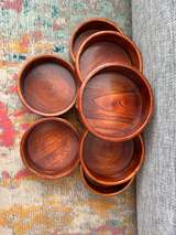 8 piece Wooden Salad Bowls - Image 2