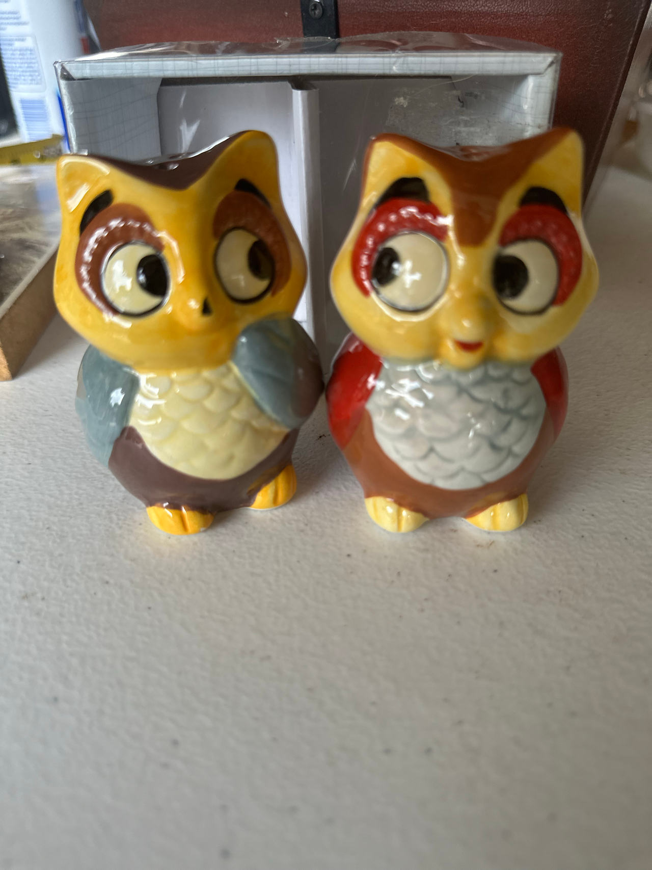 Ceramic Owl Salt and Pepper Shakers