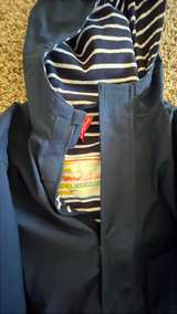 Hanna Andersson Navy Blue Hooded Rain Jacket size 140 - Image 2