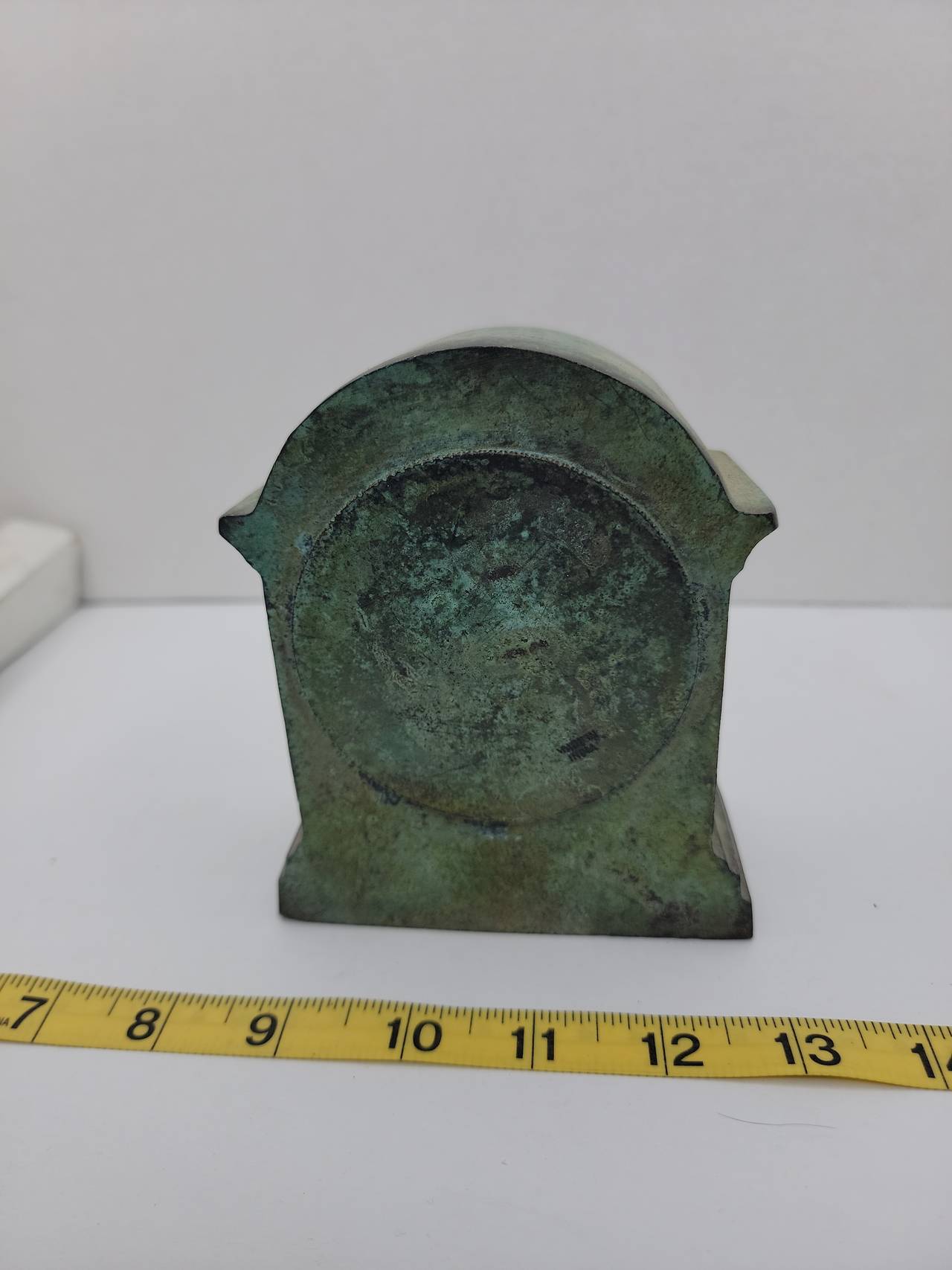 Vintage Verdigris Patina Mantel Clock