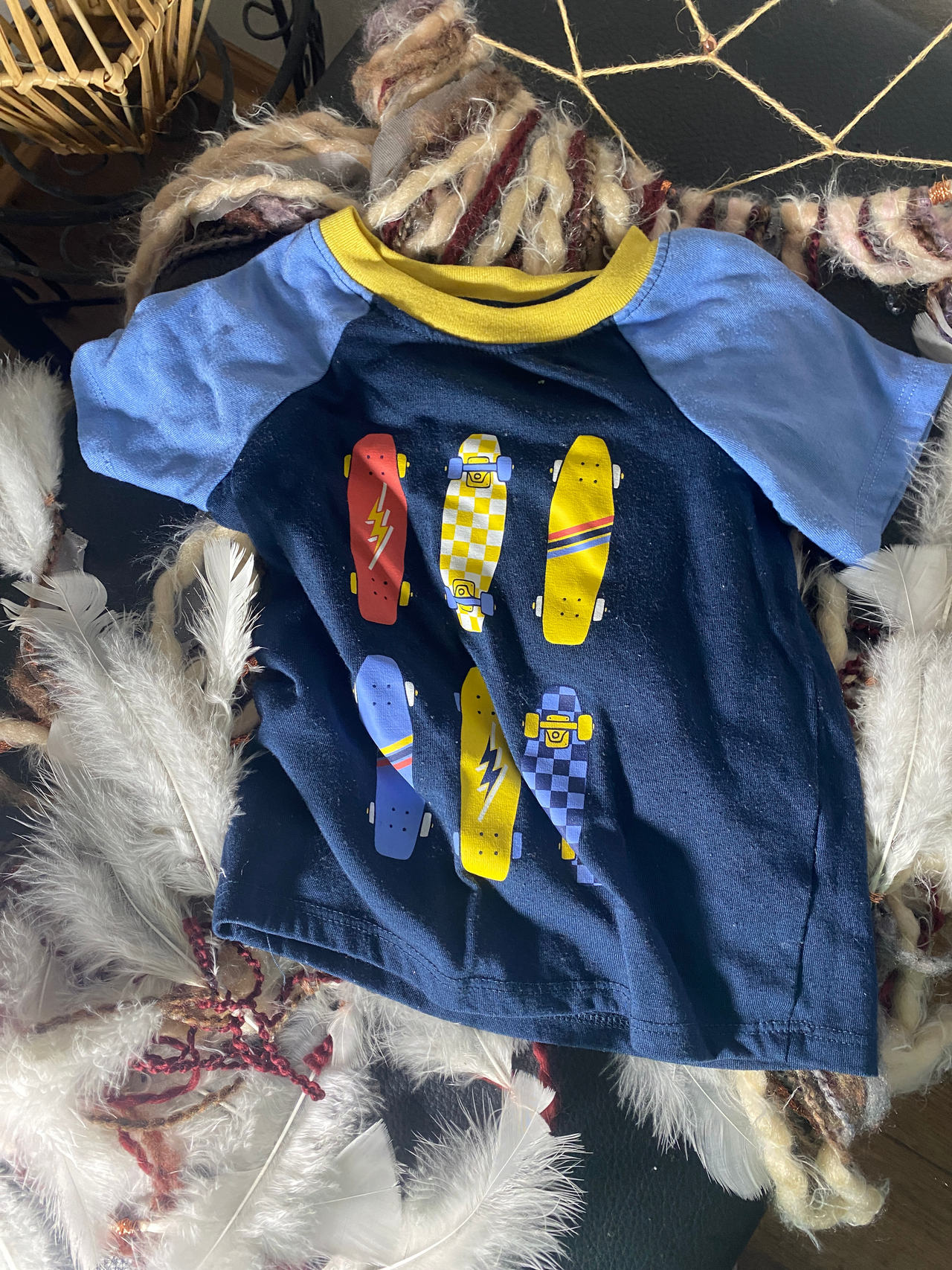 Kids' Skateboard Graphic Raglan T-Shirt