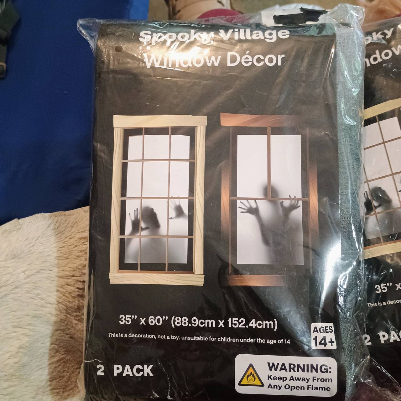 Spooky Village Window Decor Halloween Posters