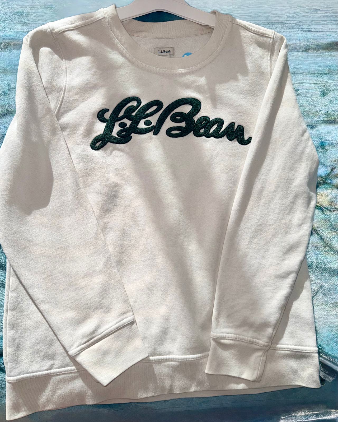 L.L.Bean Chenille Logo Crewneck Sweatshirt