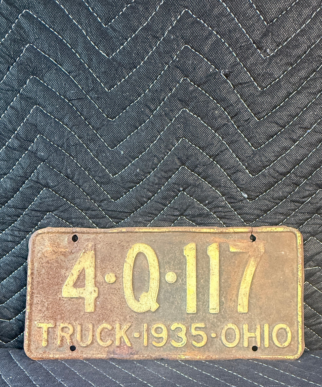 1935 Ohio Truck License Plate
