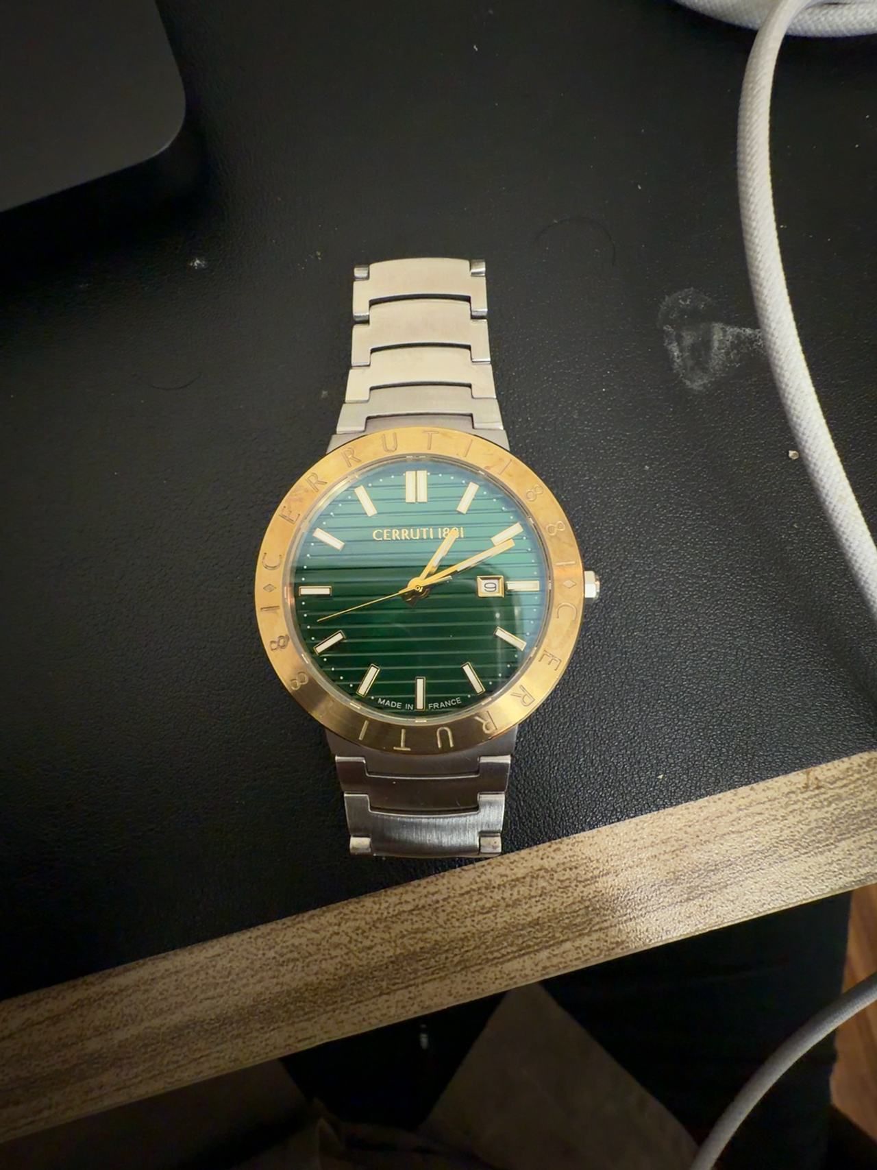 Cerruti 1881 Filiano Green Analog Watch for Men