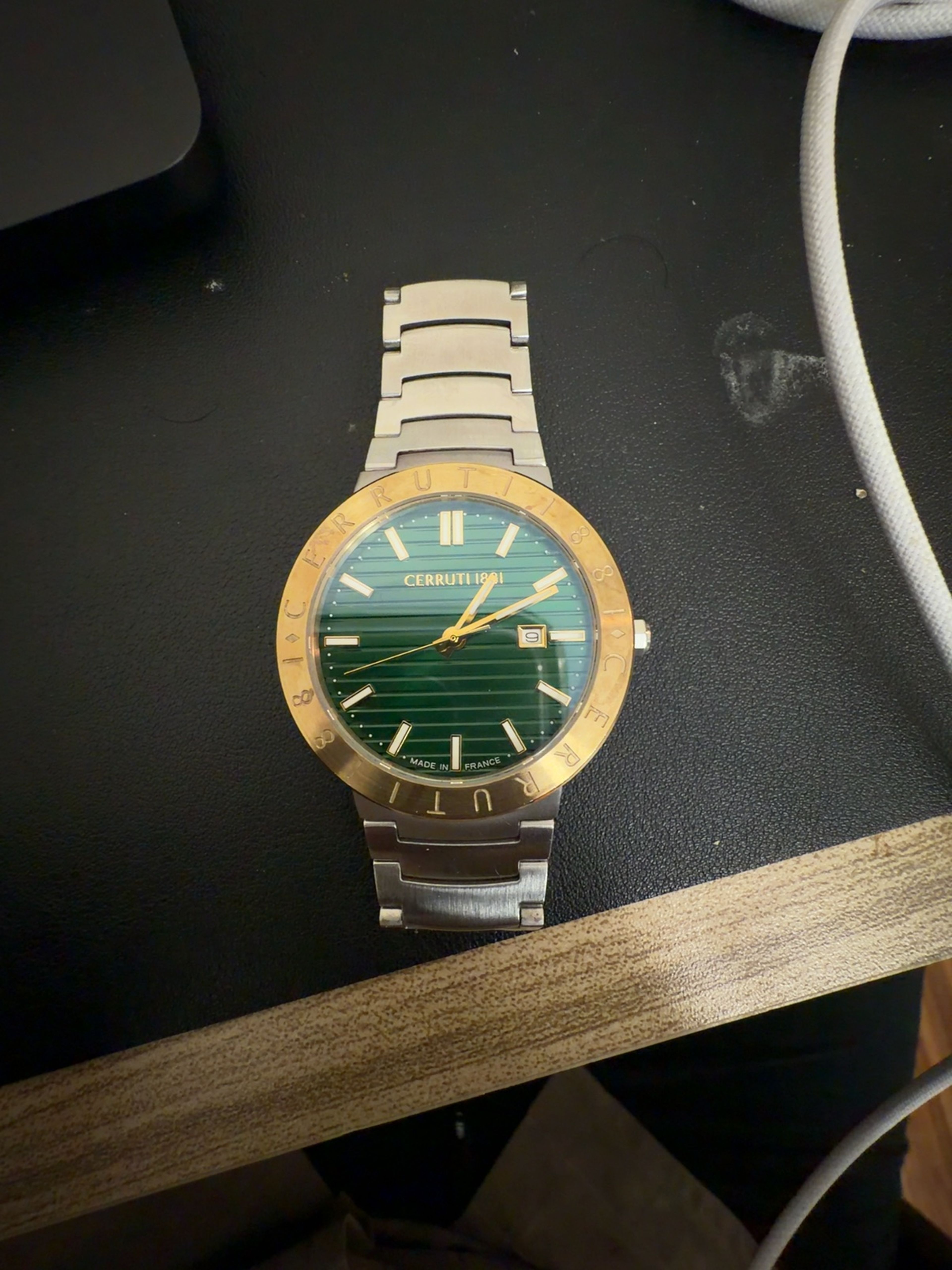 Cerruti 1881 Filiano Green Analog Watch for Men