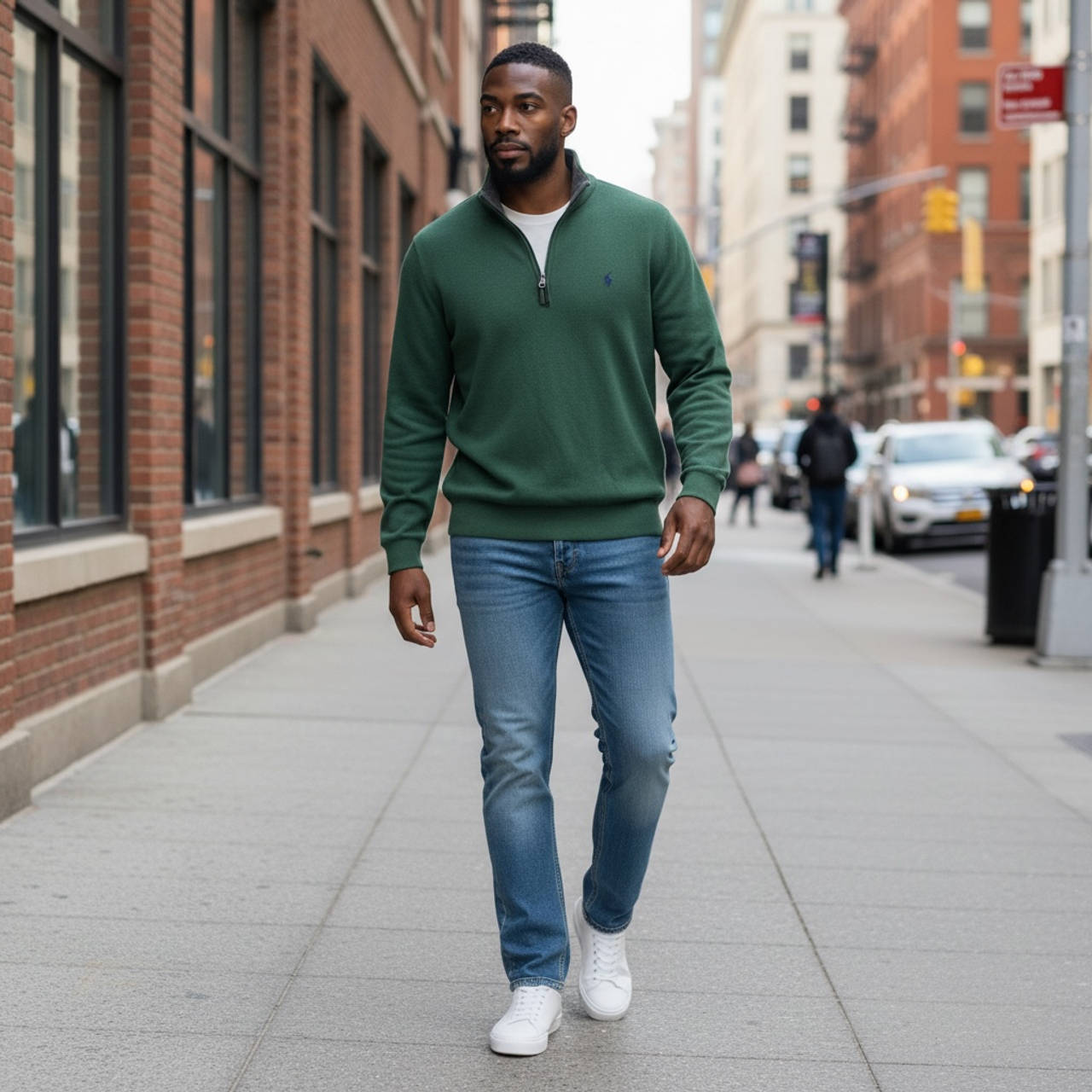 Polo Ralph Lauren Cotton Mesh Quarter-Zip Pullover