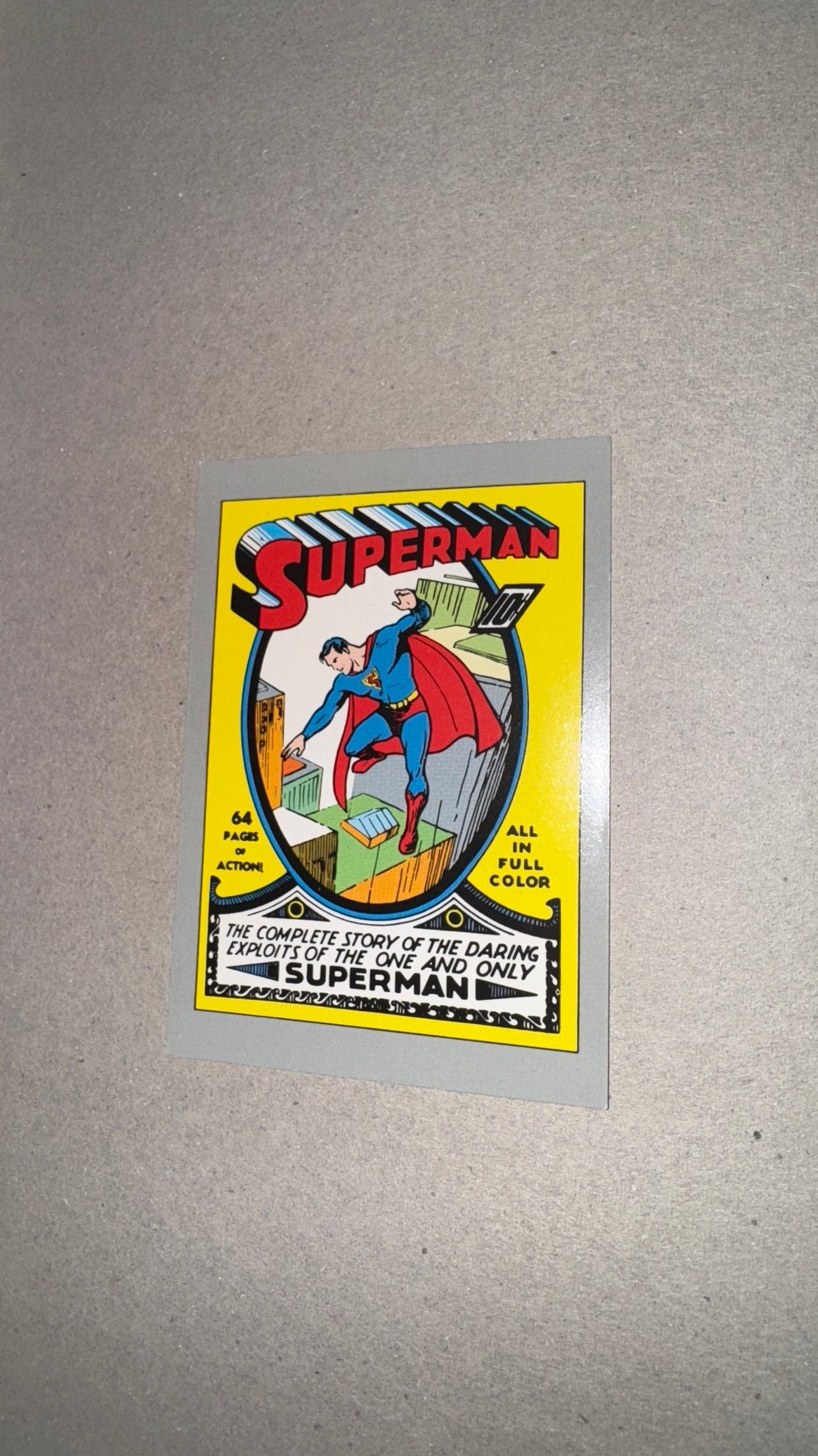 Superman Comic Book Trading Card