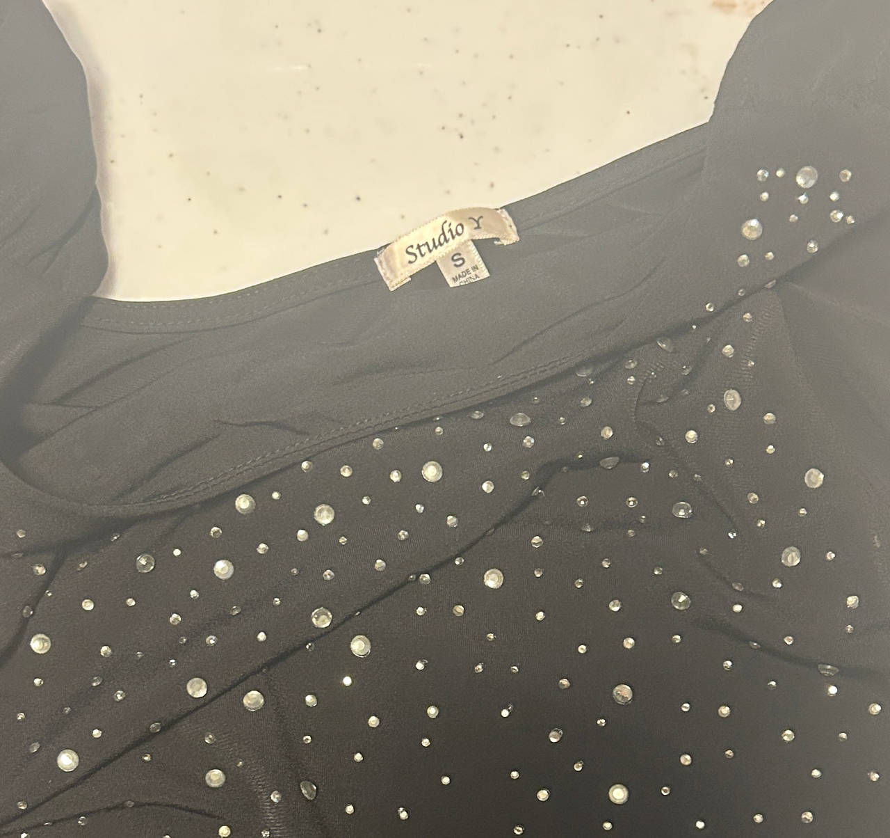 Studio Y Rhinestone Embellished Top
